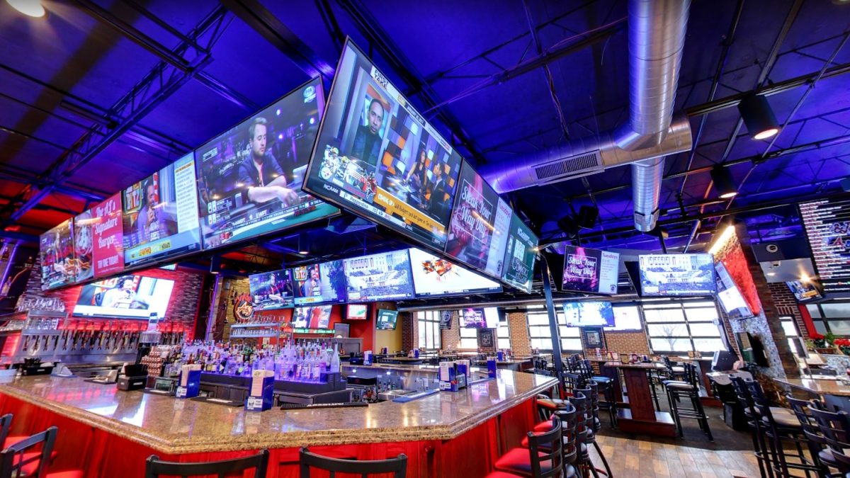Sports bar TV environment